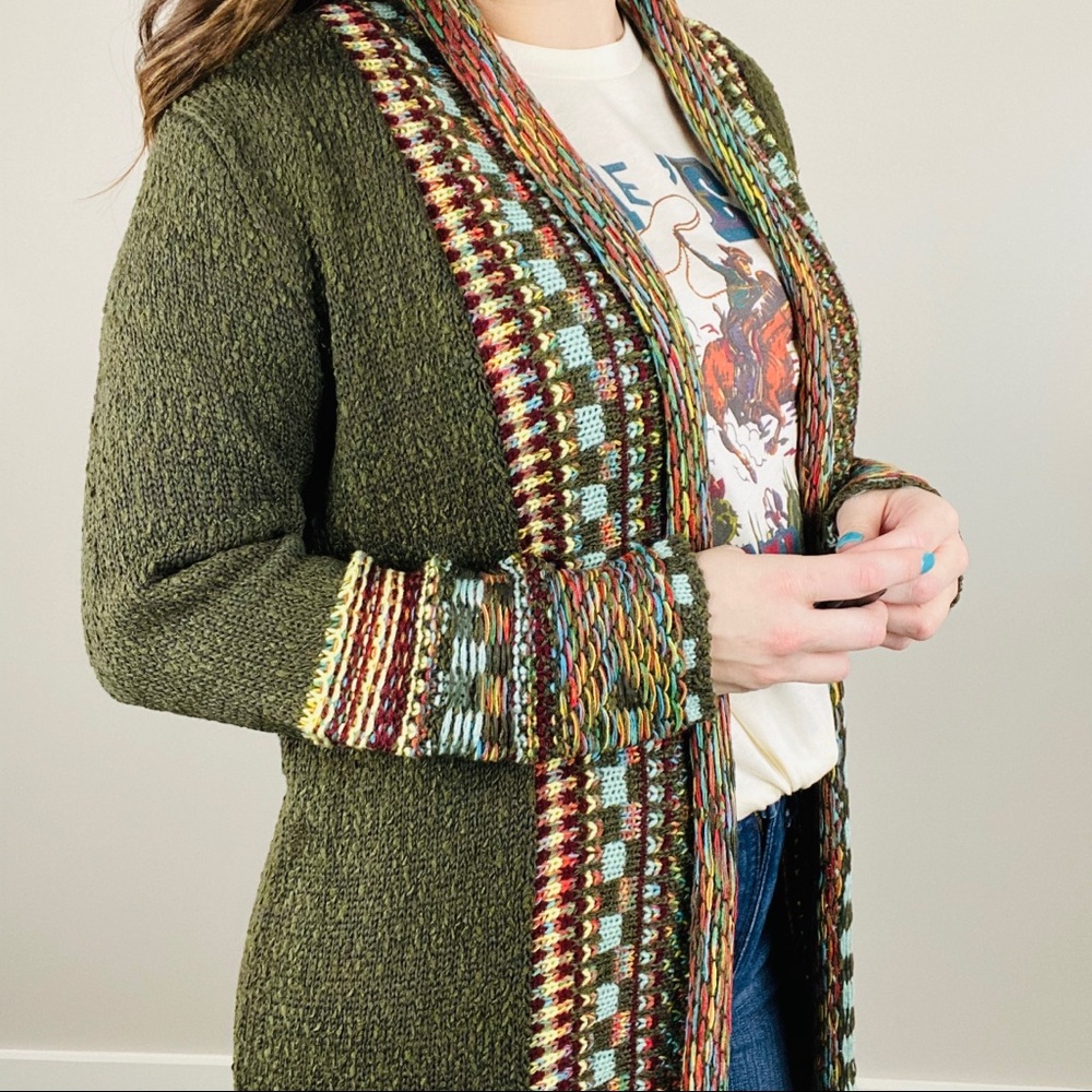 Very Moda Multicolor Knit Cardigan - Picture 5 of 6